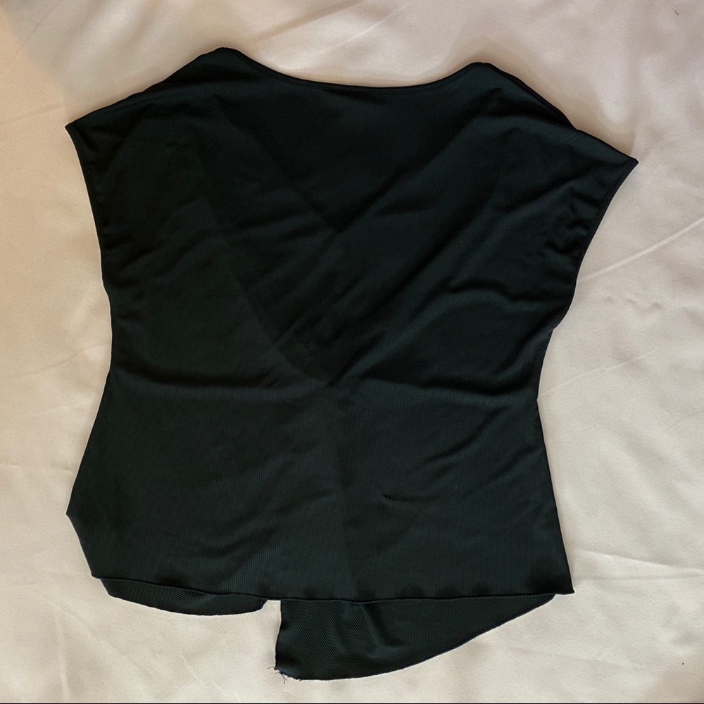 Shein Curve Rib-Knit Twist Front Blouse, 1XL - Picture 2 of 6